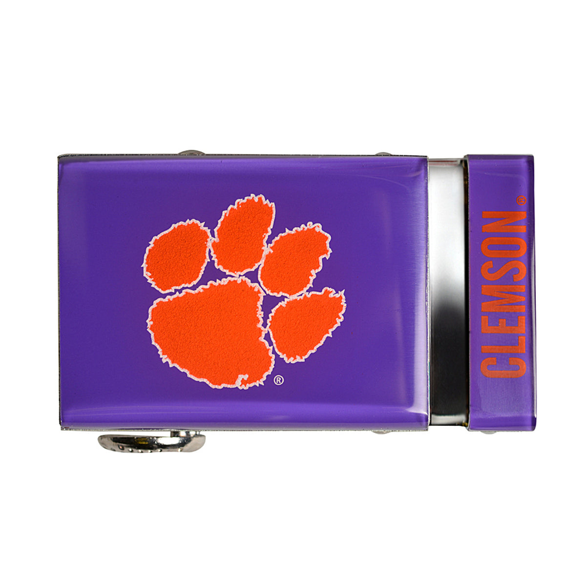 Clemson University Tigers - Officially Licensed - Orange Paw Embroidery on Navy Blue Canvas Web Belt main image 0
