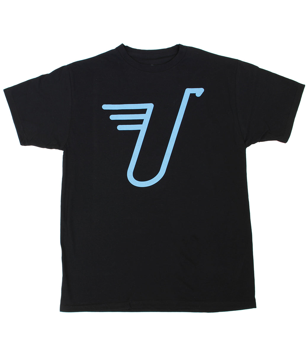The Bird | Blue Logo on Black T-Shirt | Mission Belt