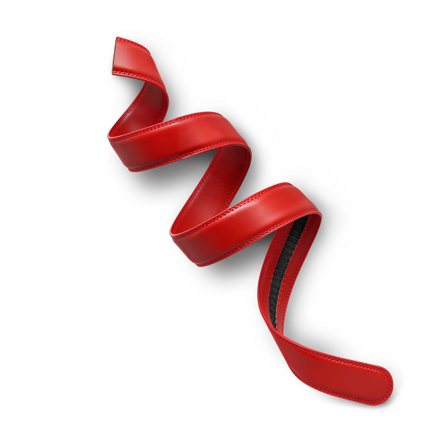 35mm Red Leather Mission Belt